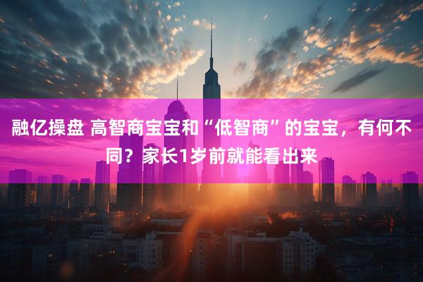 融亿操盘 高智商宝宝和“低智商”的宝宝，有何不同？家长1岁前就能看出来